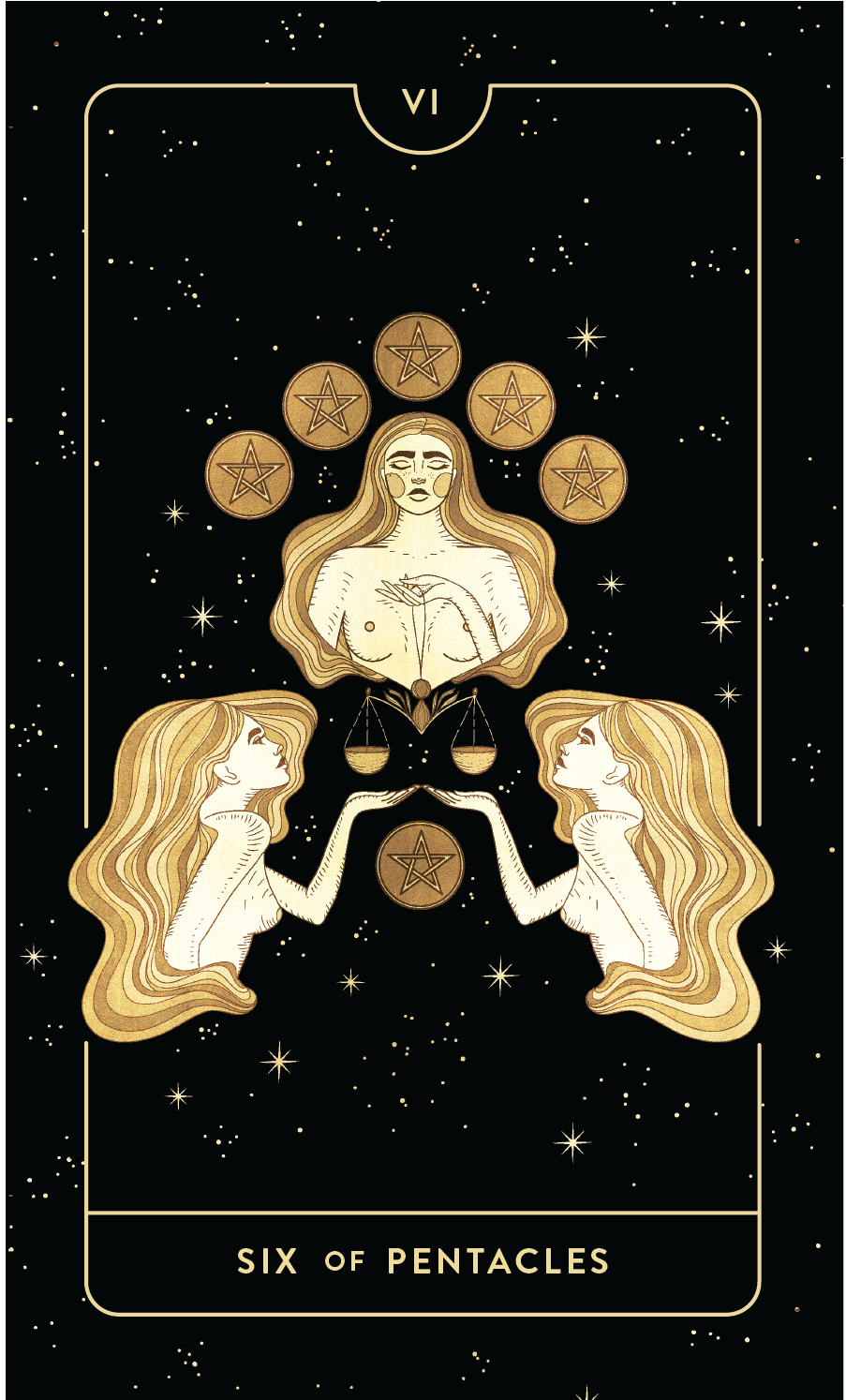 med sig tilskadekomne gallon SIX OF PENTACLES – Cocorrina