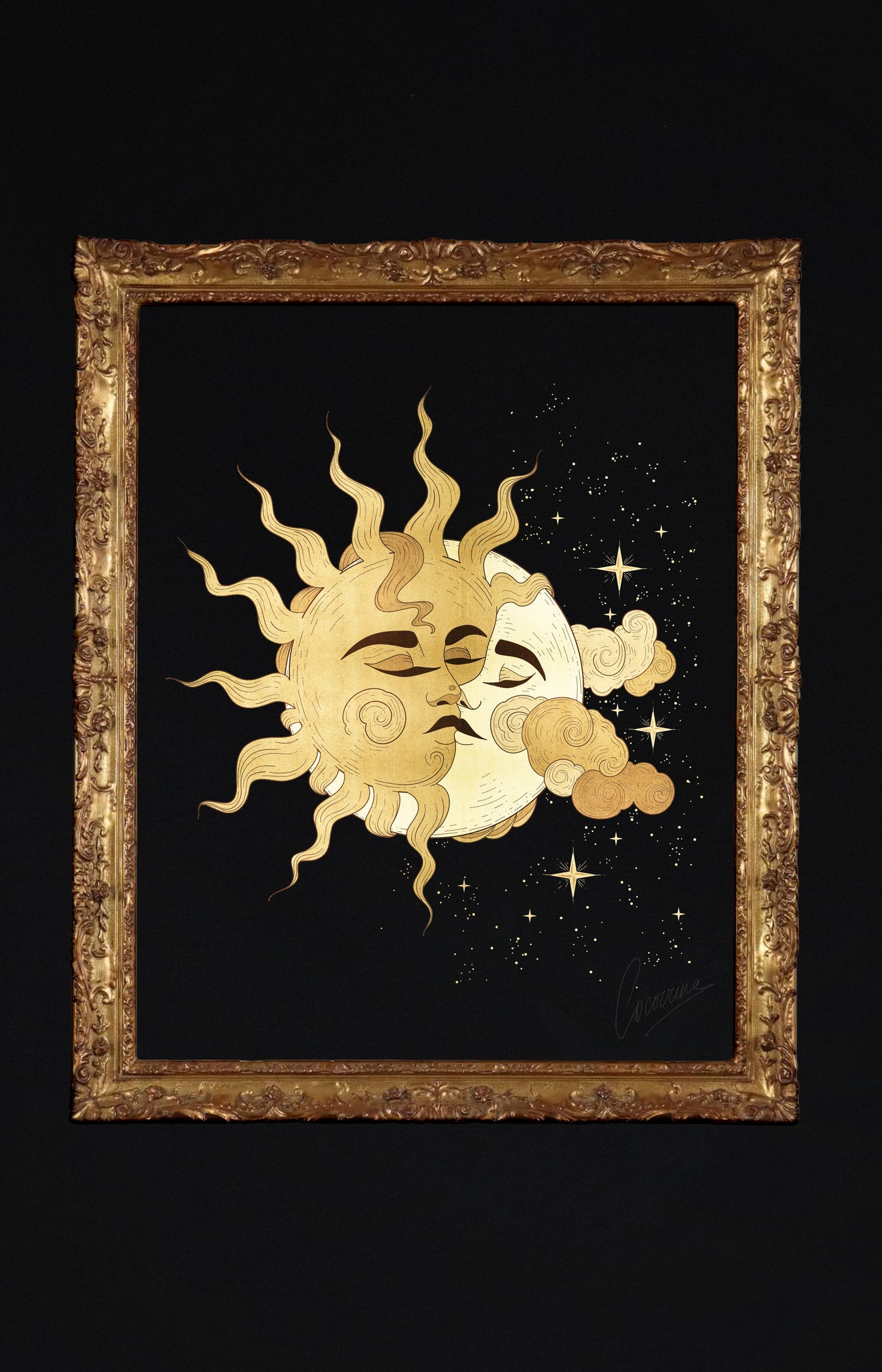 When the Sun kissed the Moon Printable Art Cocorrina