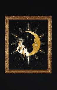 The Witch & The Moon - Printable Art