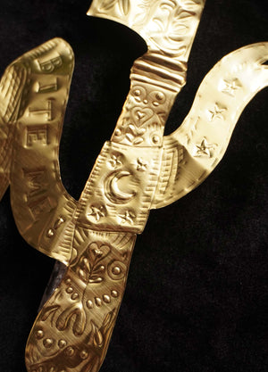"Bite Me" Large - Brass Legacy