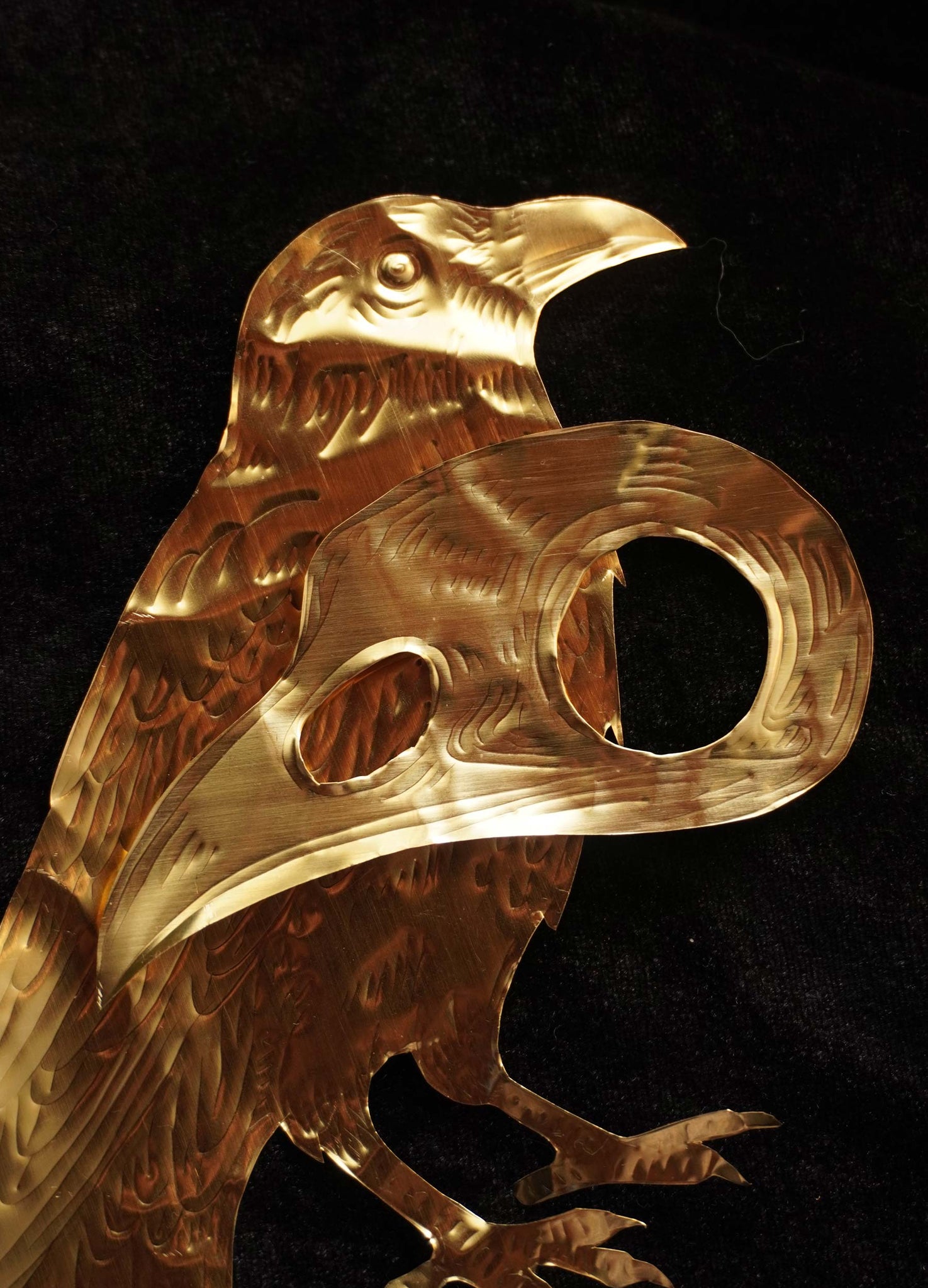 Crow and Skull Medium - Brass Legacy