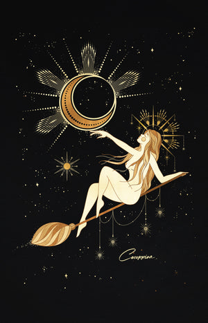 Moon Witch Printable Art Cocorrina