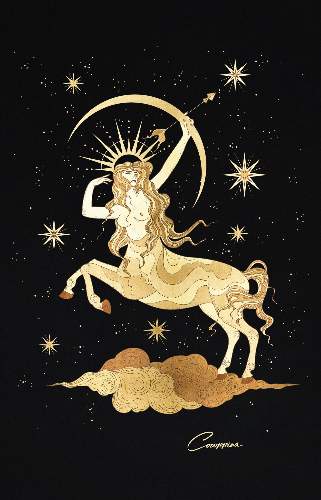 Sagittarius Goddess Printable Art Cocorrina