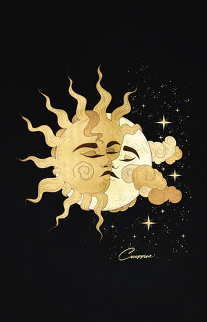 When the Sun kissed the Moon Printable Art Cocorrina