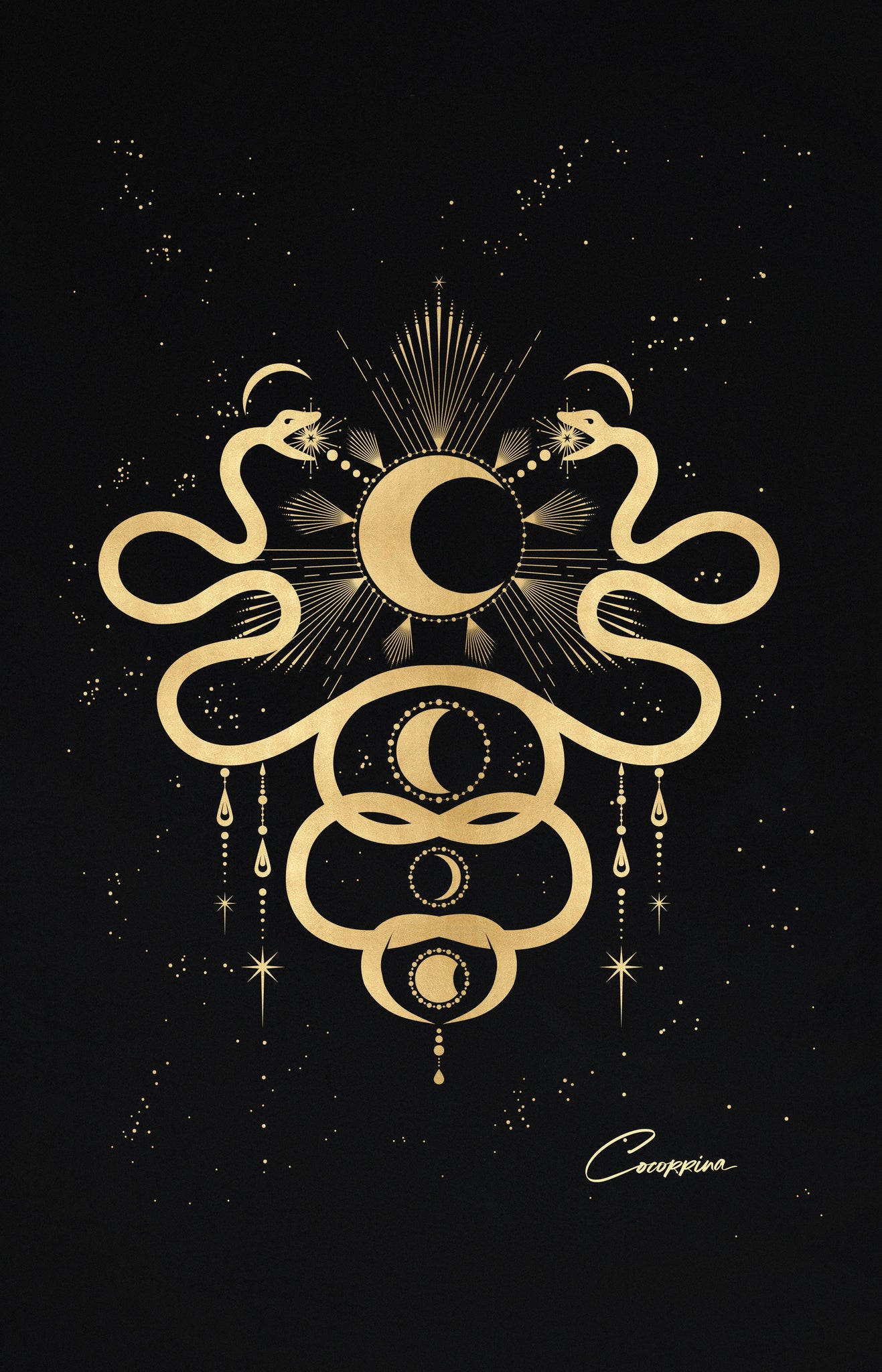 Twin Flame Snakes Printable Art Cocorrina