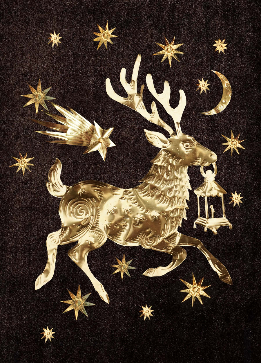 Lantern Bearer (Stag) - Large Brass Legacy
