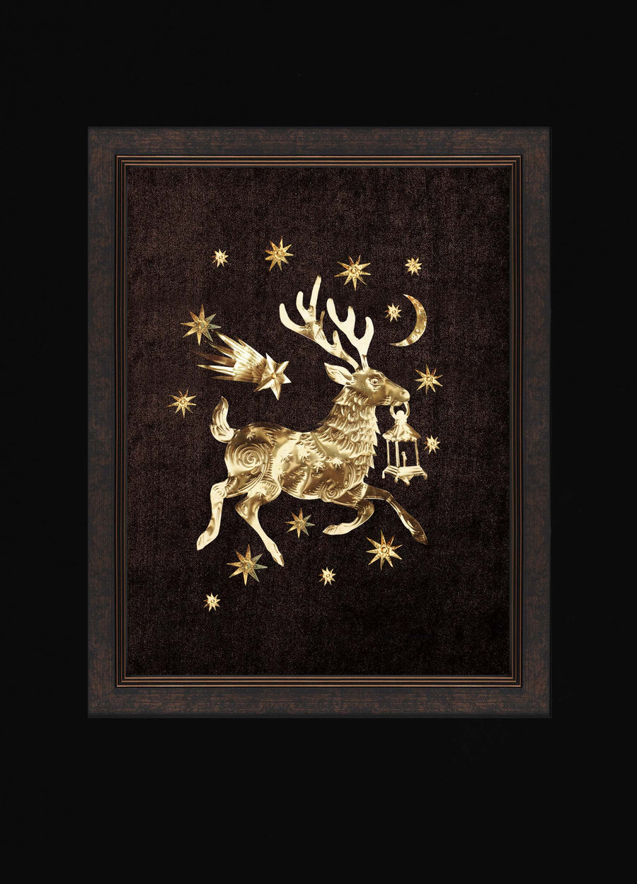Lantern Bearer (Stag) - Large Brass Legacy