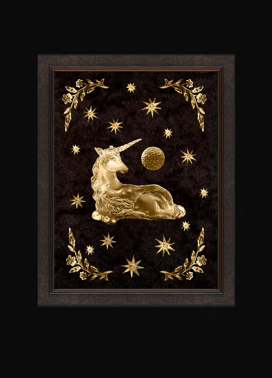 Unicorn Under Moonlight - Large Brass Legacy