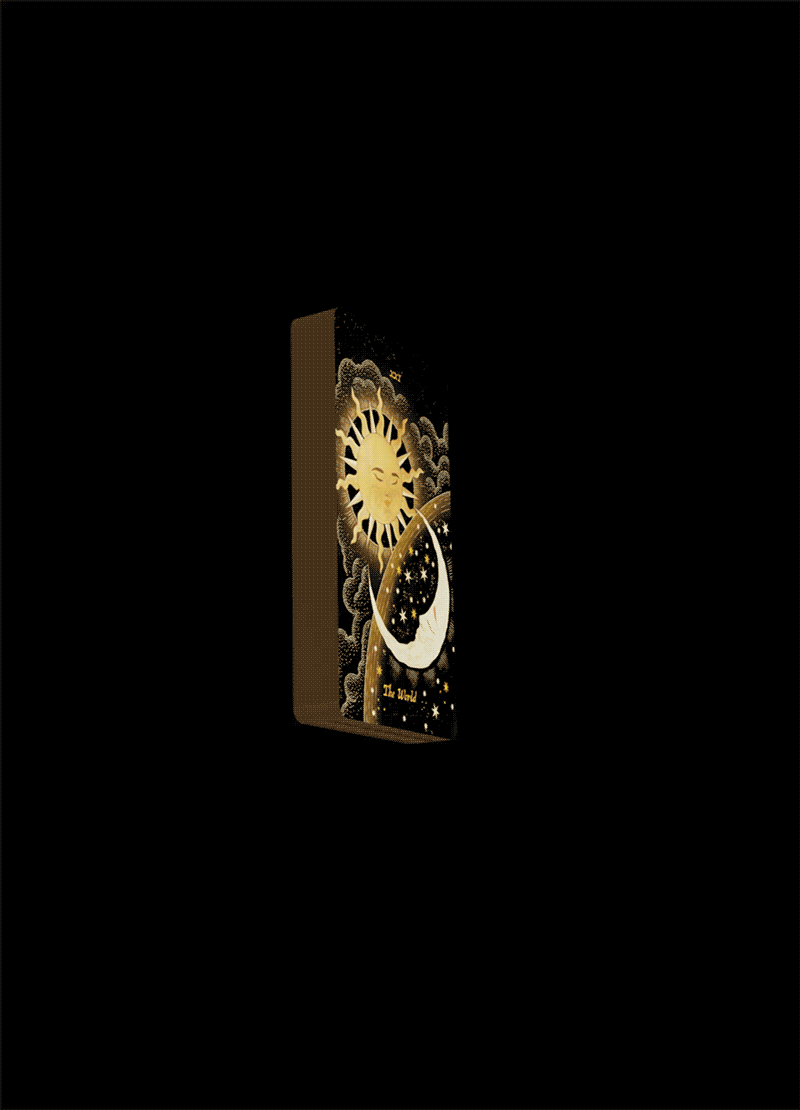 Aurora Tarot Gold a cosmic magical tarot deck by Cocorrina