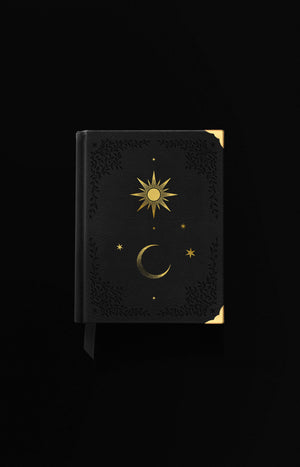 Sun & Moon Blank Journal - Heirloom Black