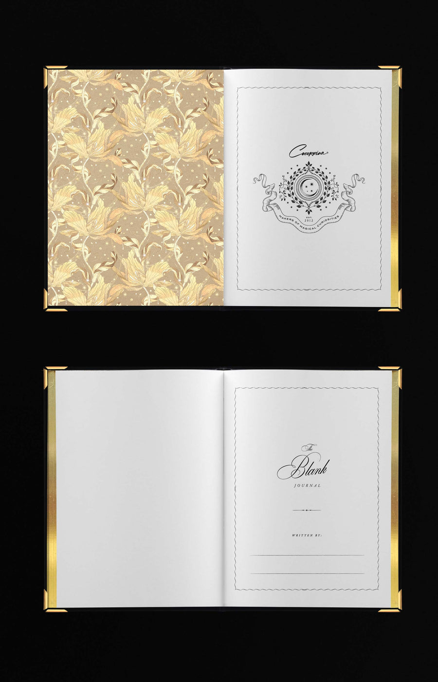 Sun & Moon Blank Book Journal - Heirloom Black