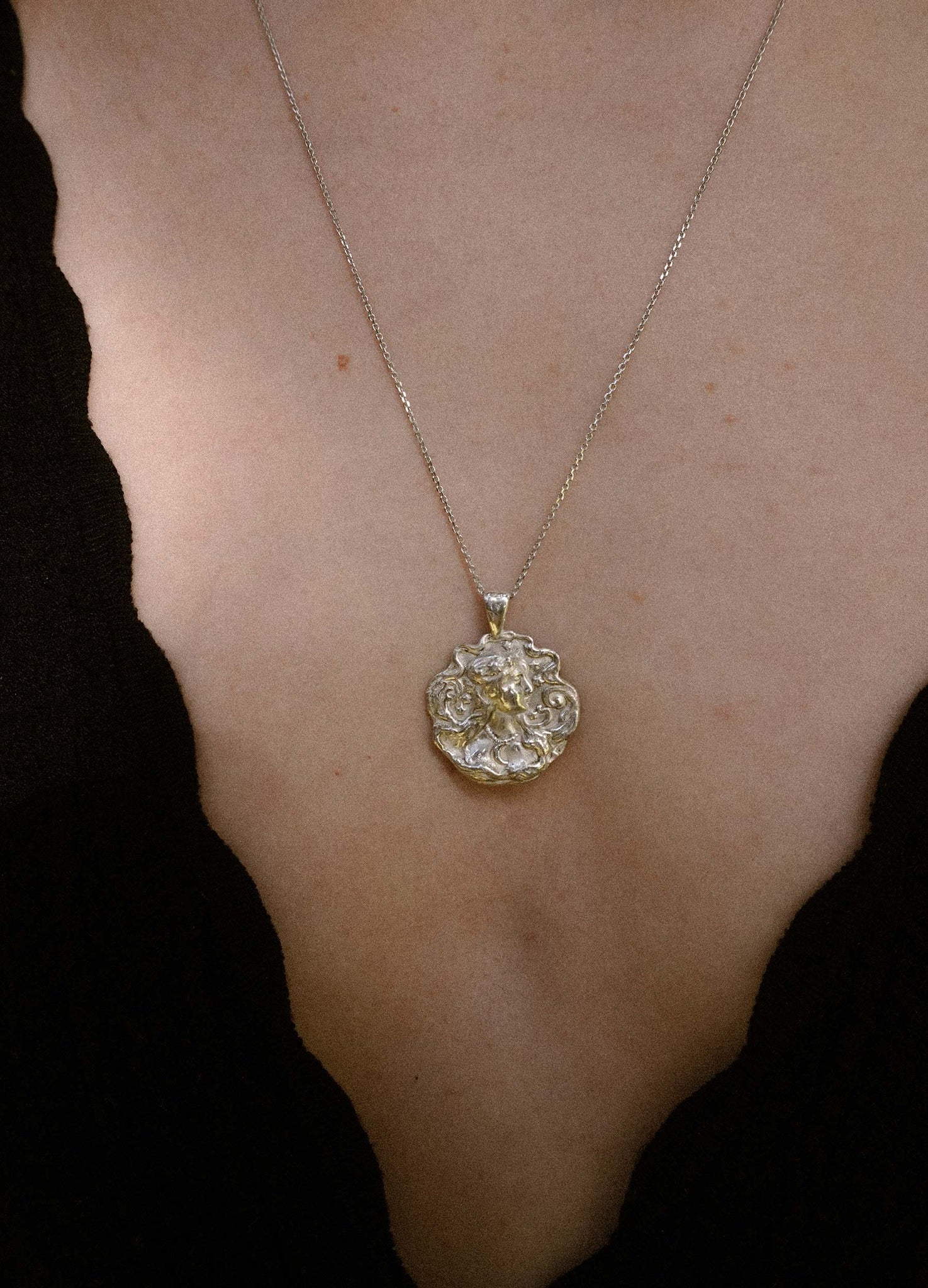 Astrea Goddess Silver Necklace