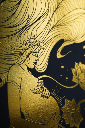 Mermaid Mother Art Print