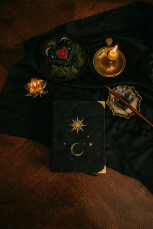 Sun & Moon Blank Journal - Heirloom Black