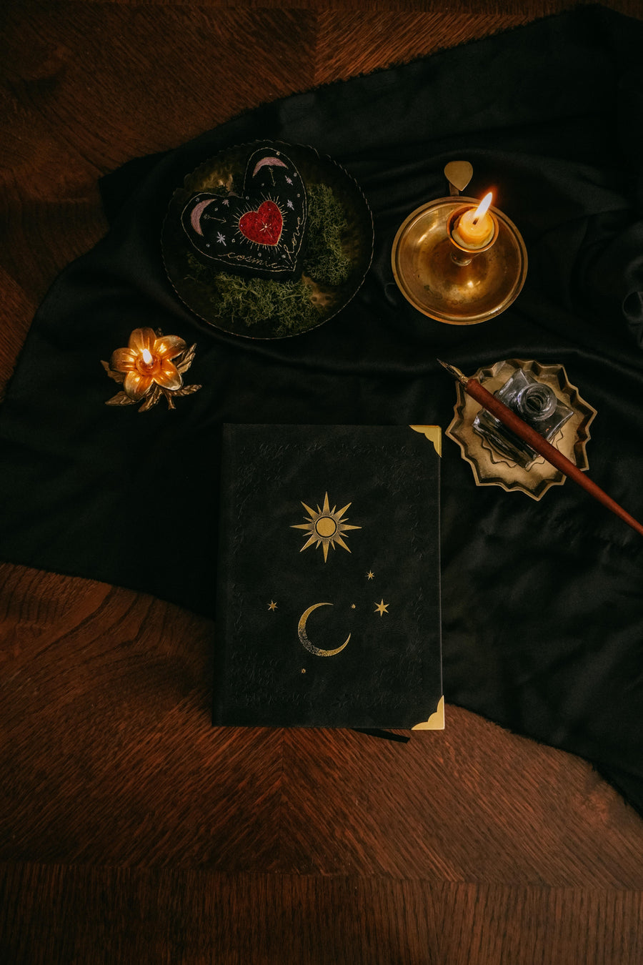Sun & Moon Blank Book Journal - Heirloom Black