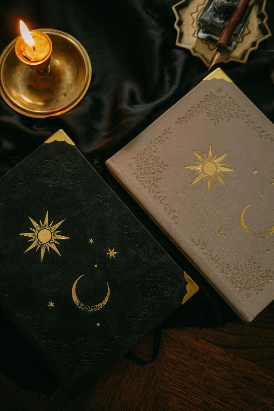 Sun & Moon Blank Book Journal - Heirloom Black