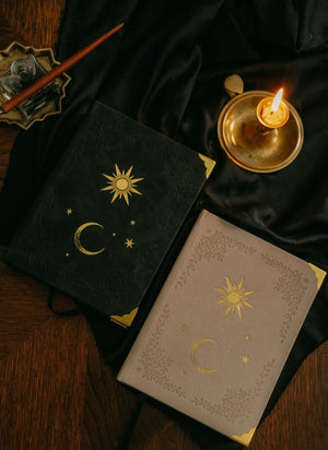 Sun & Moon Blank Journal - Heirloom Black