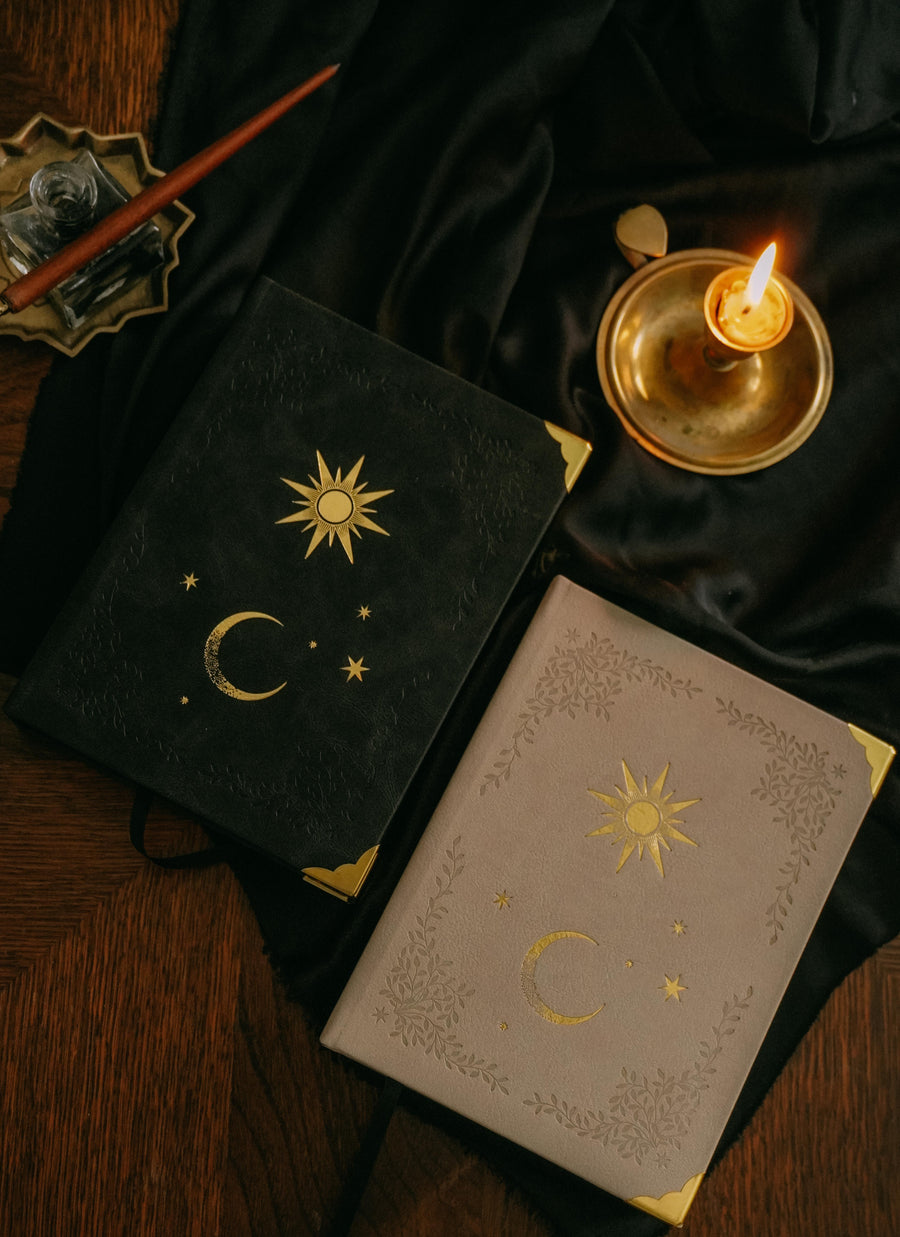 Sun & Moon Blank Book Journal - Heirloom Black