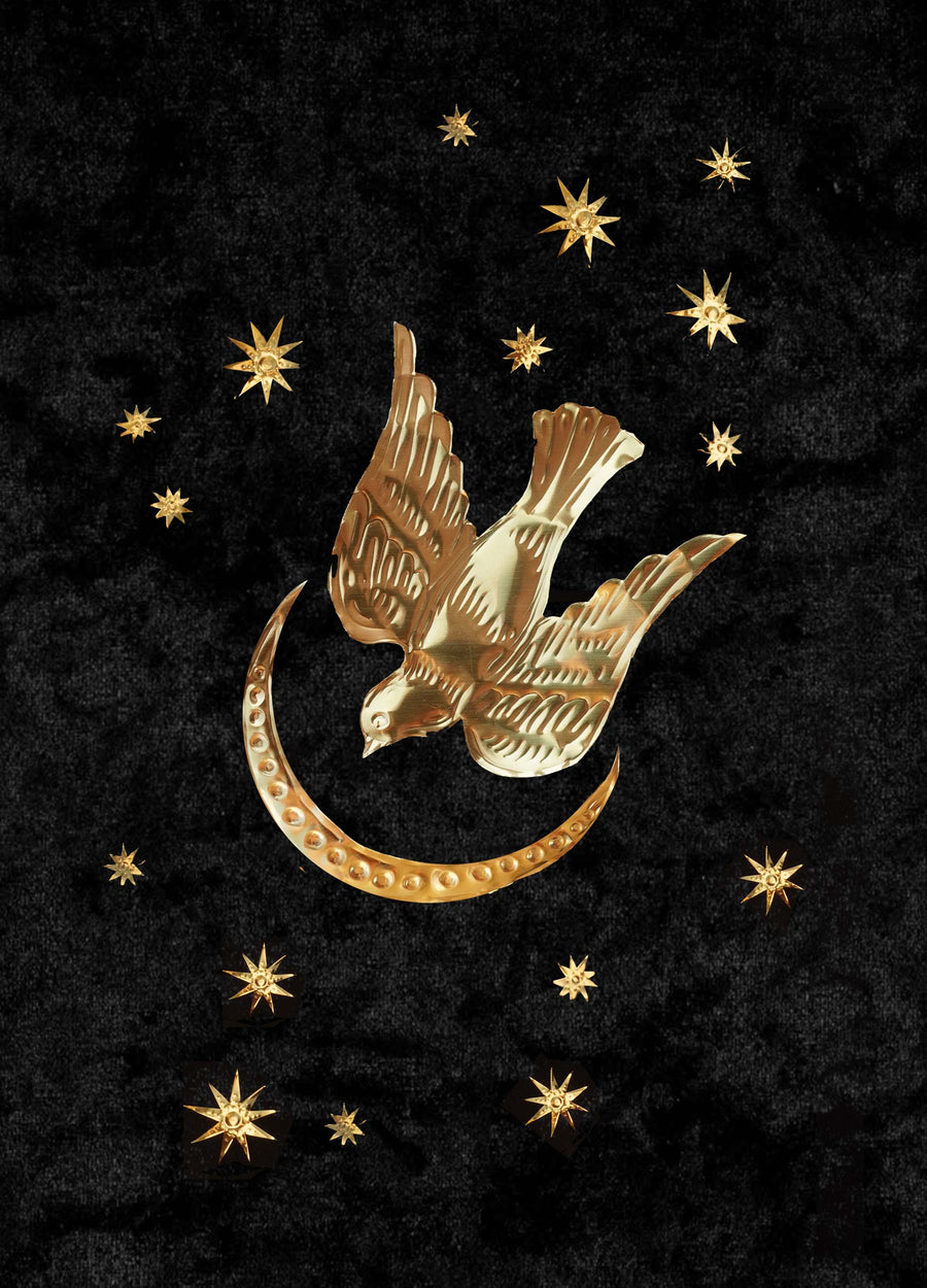 Dove in Moonlight 06 - Large Brass Legacy