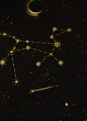 Canis Major constellation gold foil print by Cocorrina & Co studio