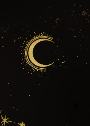 Canis Major constellation gold foil print by Cocorrina & Co studio