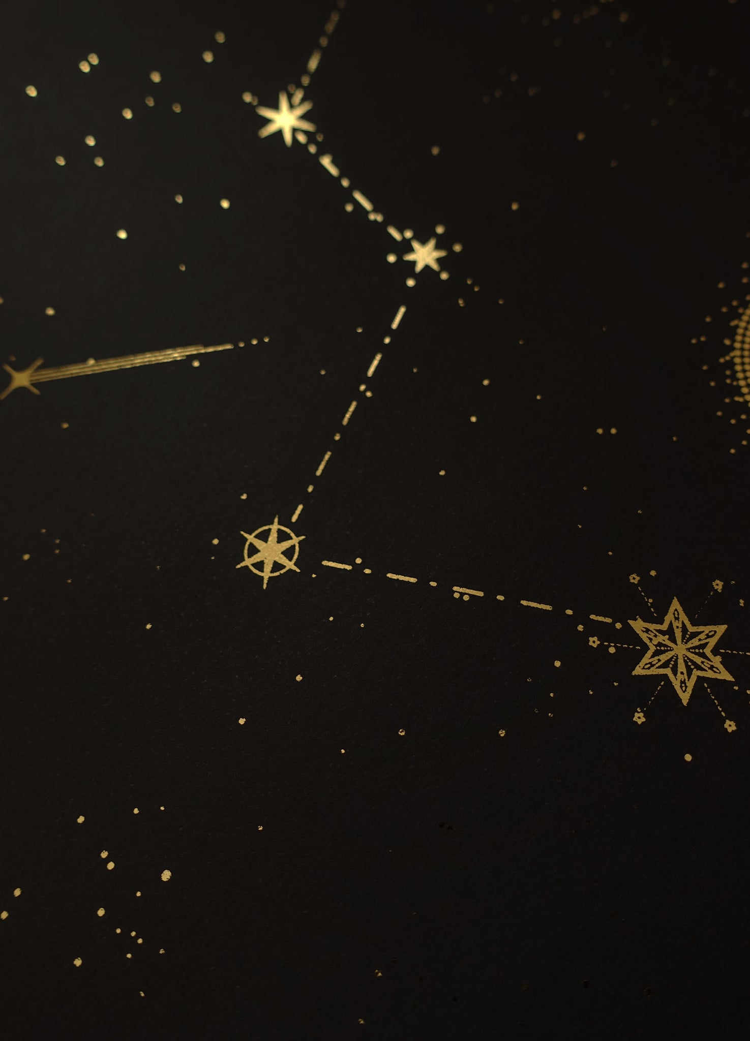 Cassiopeia constellation gold foil print by Cocorrina & Co studio