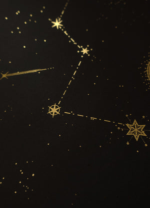 Cassiopeia constellation gold foil print by Cocorrina & Co studio