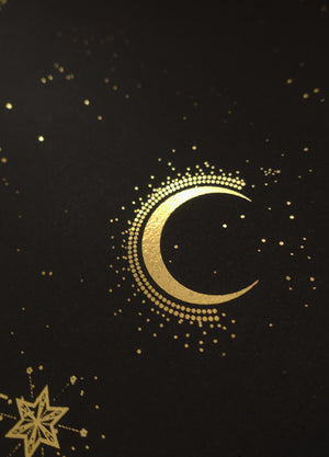 Cassiopeia constellation gold foil print by Cocorrina & Co studio