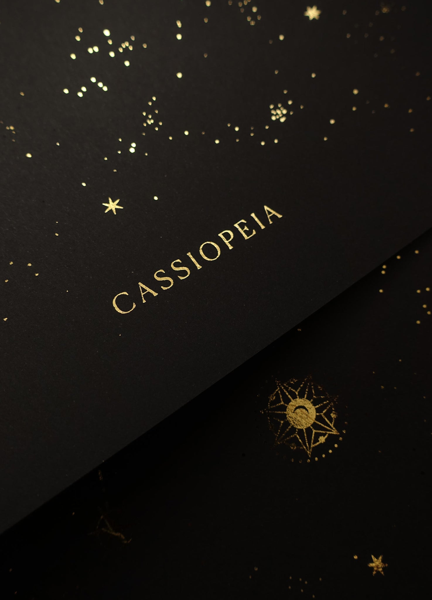 Cassiopeia constellation gold foil print by Cocorrina & Co studio