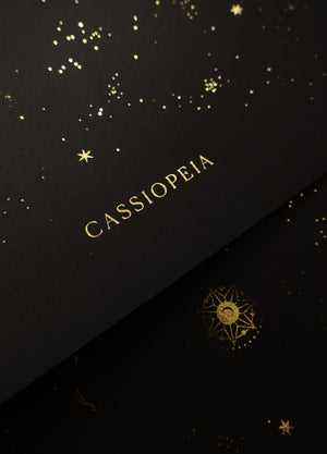 Cassiopeia constellation gold foil print by Cocorrina & Co studio