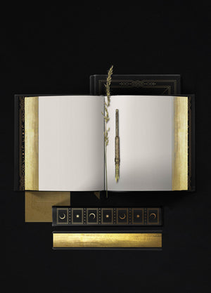 Grimoire Noble Edition, leather book with and gold foil for witches and magic, by Cocorrina & Co