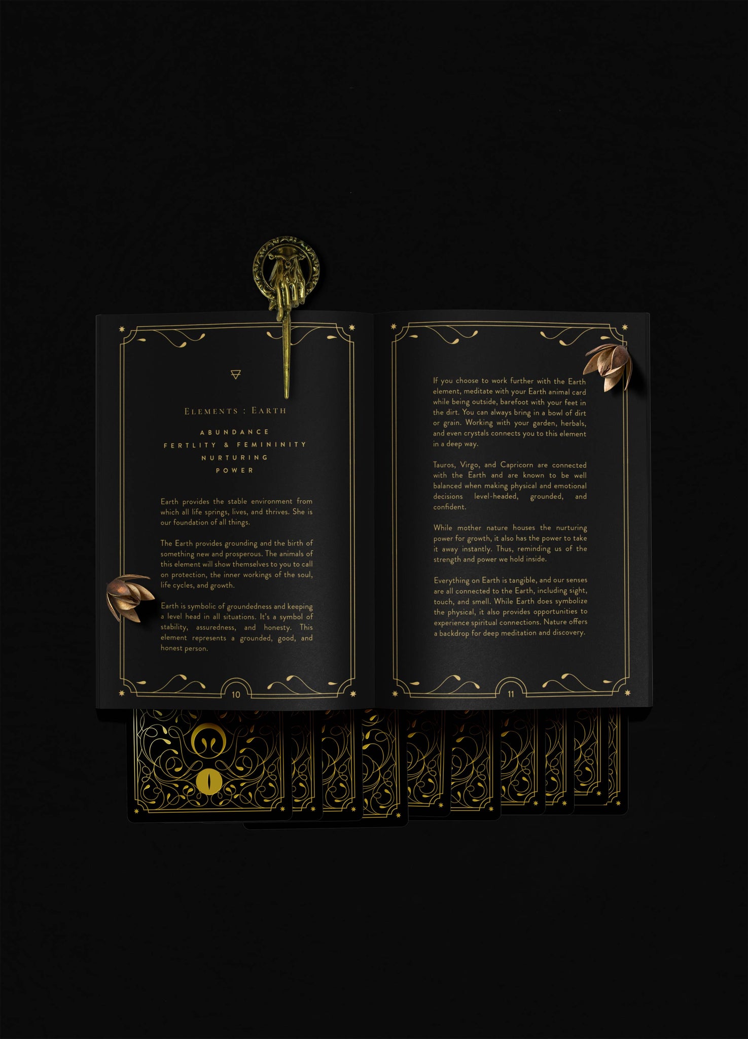 Cosmic Wild Oracle deck, animal tarot by Cocorrina & Co in black and gold