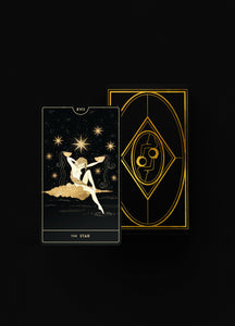 Divine Feminine Tarot Deck by Cocorrina & Co Shop featuring gold foil.