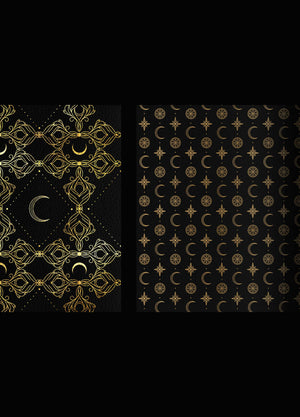 Black Moon Leather dot journal with gold foil by Cocorrina & Co