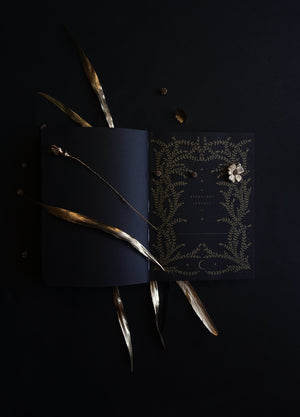 The Herbology Journal in black and gold foil. A Botanical grimoire for witches by Cocorrina & Co Shop