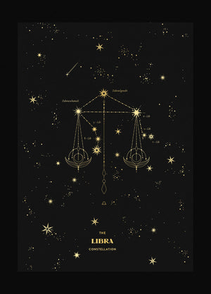 Libra Figure Constellation Art Print