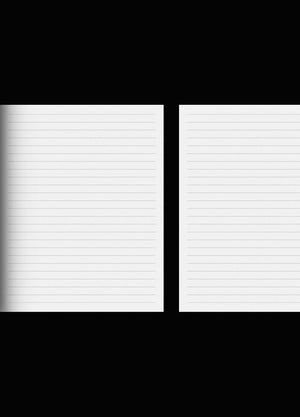Black Star Leather blank - line journal with gold foil by Cocorrina & Co