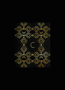 Black Moon Leather dot journal with gold foil by Cocorrina & Co