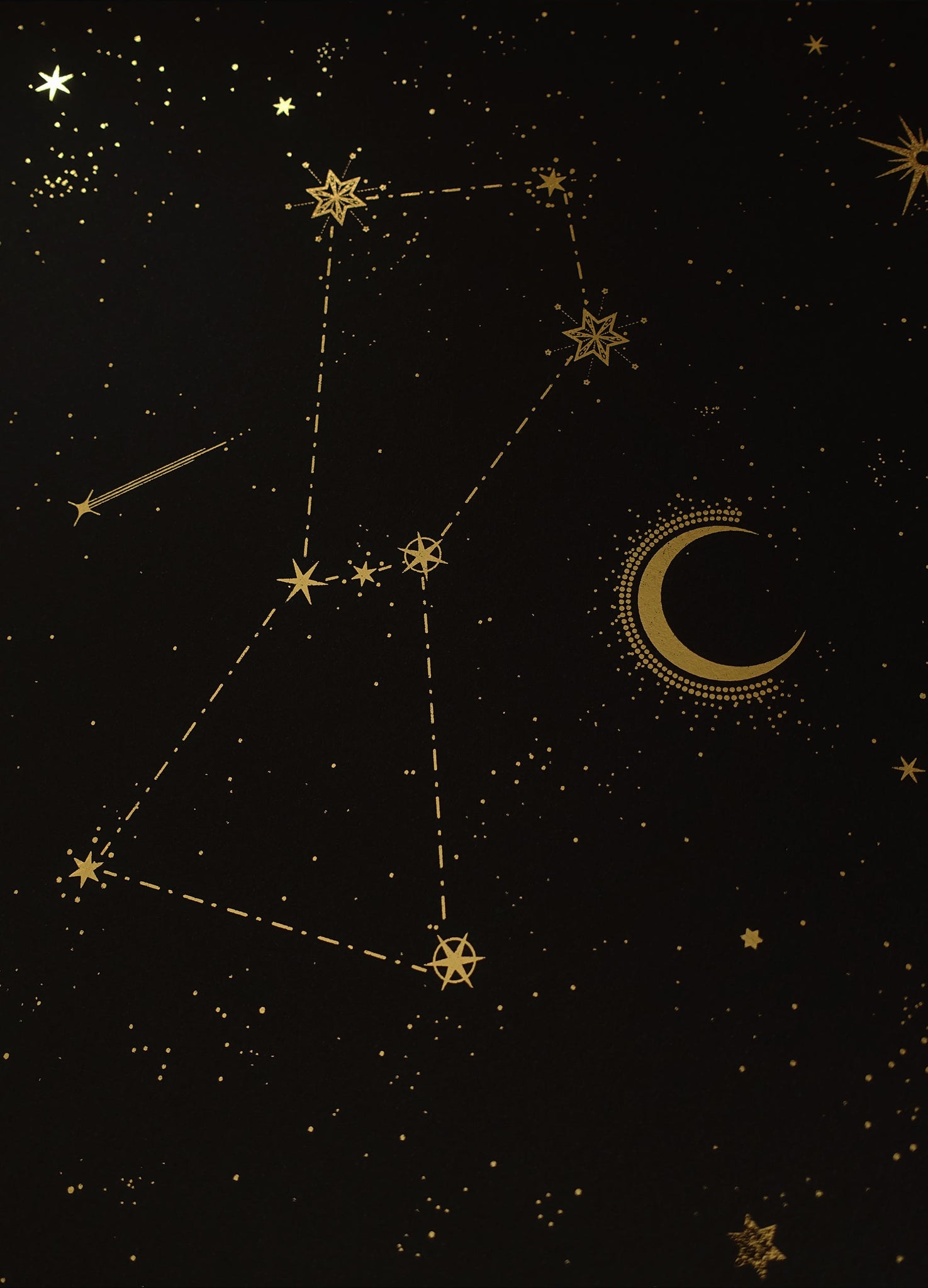 Orion Constellation gold foil print by Cocorrina & co studio