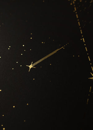 Orion Constellation gold foil print by Cocorrina & co studio