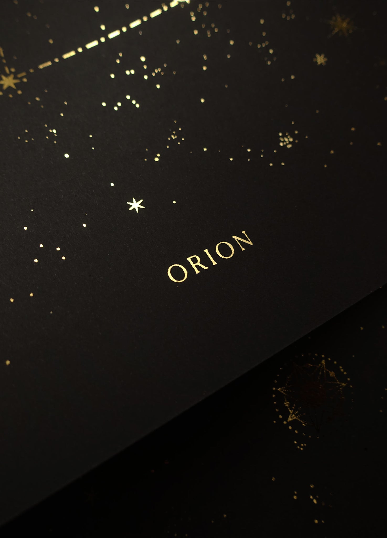 Orion Constellation gold foil print by Cocorrina & co studio