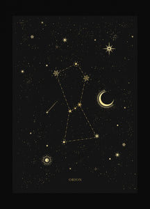 Orion Constellation gold foil print by Cocorrina & co studio