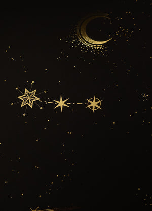 Orion's Belt constellation gold foil print by Cocorrina & Co studio