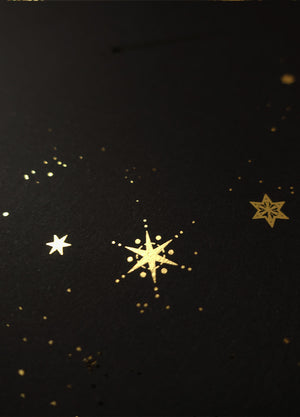 Orion's Belt constellation gold foil print by Cocorrina & Co studio