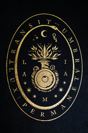 Grimoire Regal Edition, leather book with handmade paper and gold foil  for witches and magic, by Cocorrina & Co