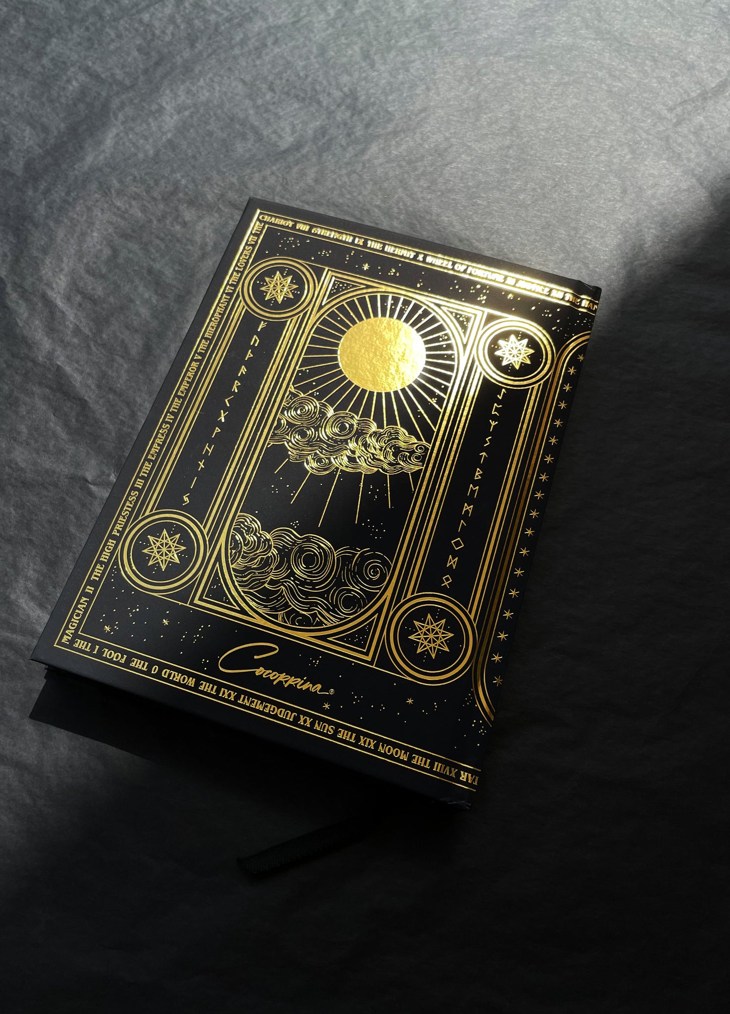 Tarot & Dream Journal Bundle. Gold foil and black hardcover books, themed journals by Cocorrina & Co