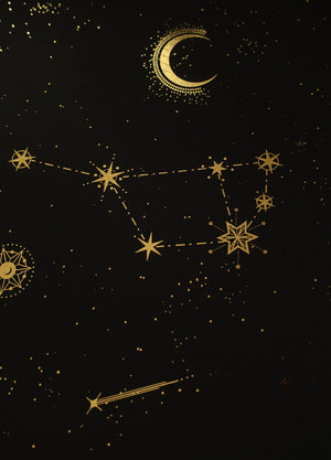 The Pleiades / seven sisters gold foil print by Cocorrina & Co studio