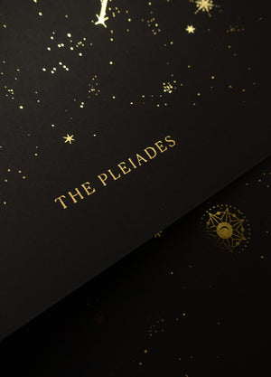 The Pleiades / seven sisters gold foil print by Cocorrina & Co studio