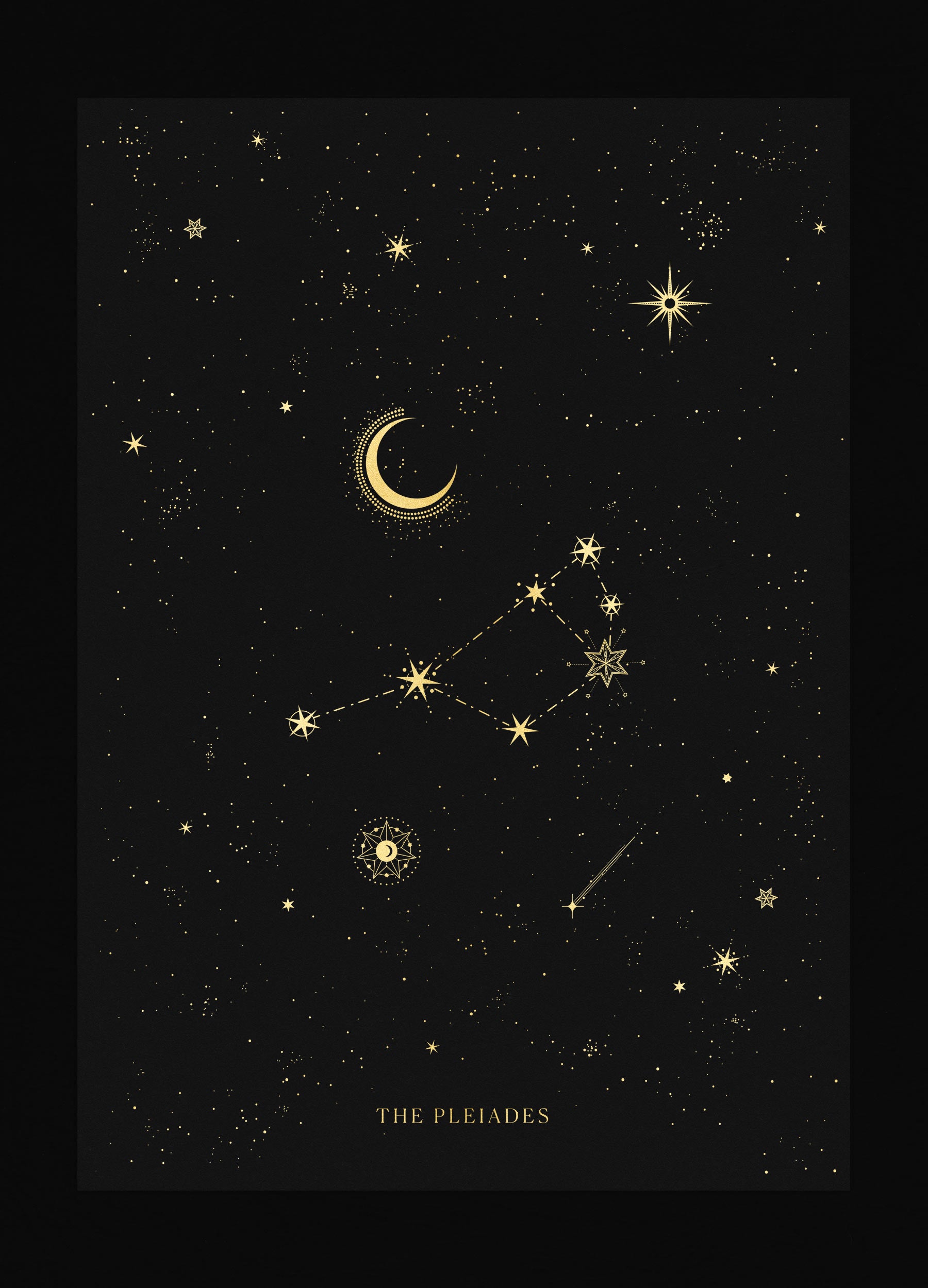 The Pleiades Constellation Art Print - Cocorrina