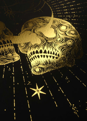 Till Death gold foil art print on black paper by Cocorrina & Co Design Studio and Shop